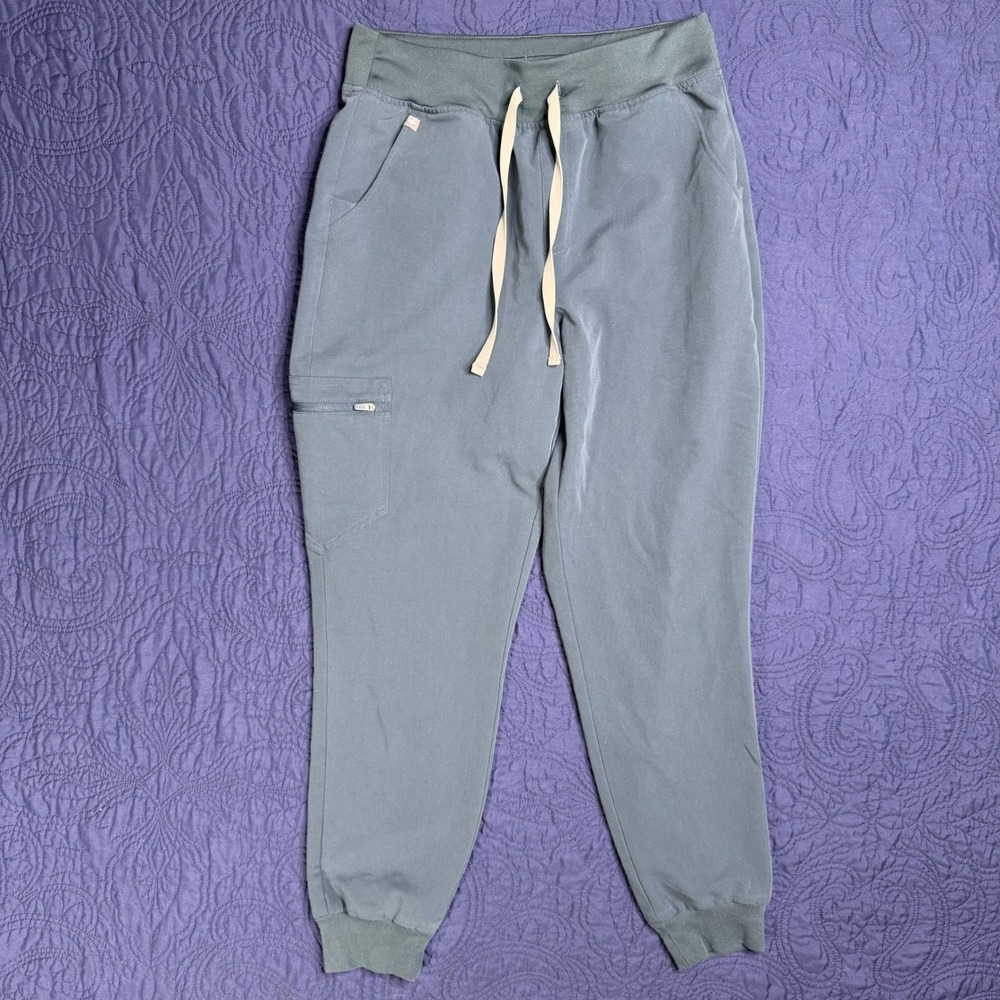 FIGS Zamora Jogger Scrub Pants Womens Medium Navy Blue Technical Collection